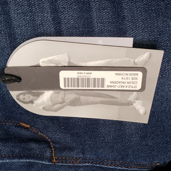 NWT Kendall & Kylie Kontouring Mid Rise Skinny Blue Jeans Size 13/14 - Picture 4 of 12